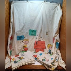Vintage peanuts sheet set